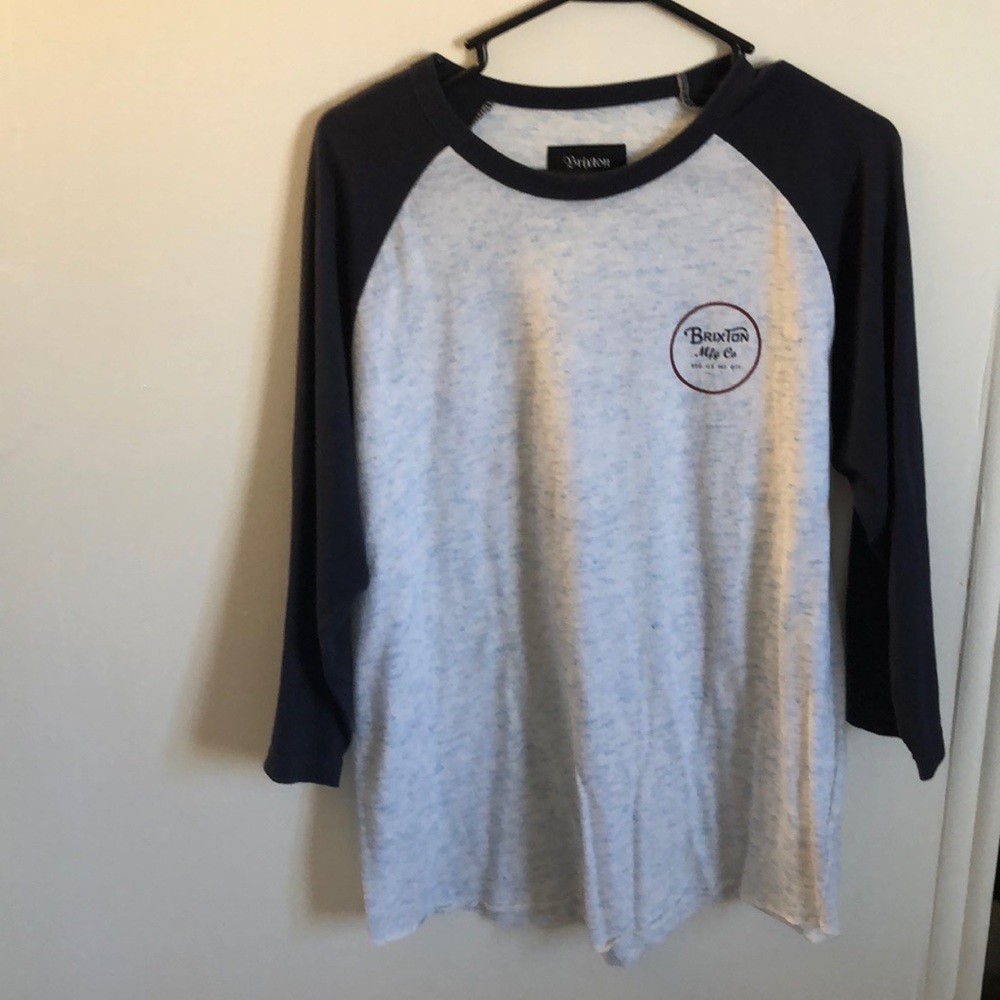 MENS 3/4 Sleeve Navy Blue Baseball Tee